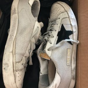 Golden Goose Grey Mesh Superstar Sneaker